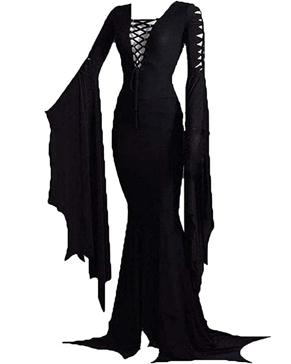 1364 Vintage Halloween Costume Dress Long Sleeve Halloween Party Dress